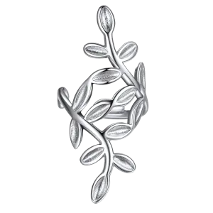 925 Sterling Silver Leaf Non Piercing Clip on Cartilage Ear Cuff Earrings 1PC