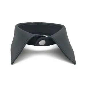 Black Bondage Leather Shirt Collar for Bdsm Couples