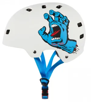 Bullet X Santa Cruz Skate Helmet Screaming Hand Matt White