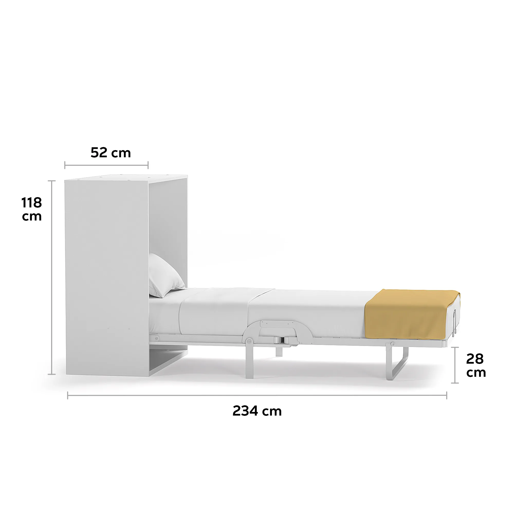 Capsule Folding King Single Wall Bed