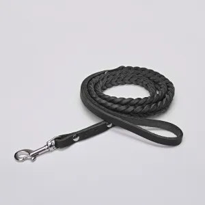 Cloud7: Central Park Black Leather Dog Leash