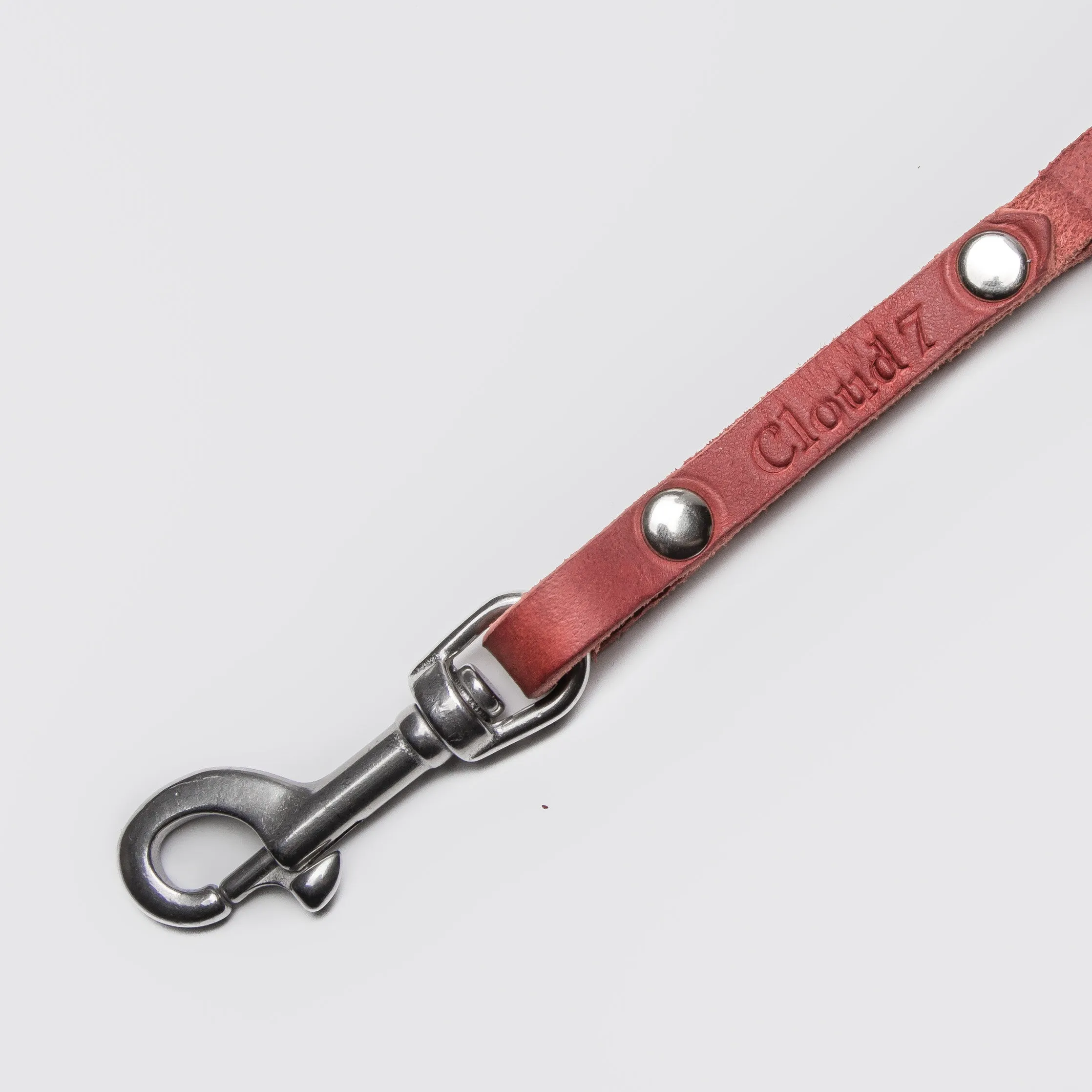 Cloud7: Central Park Leather Dog Leash, Merlot