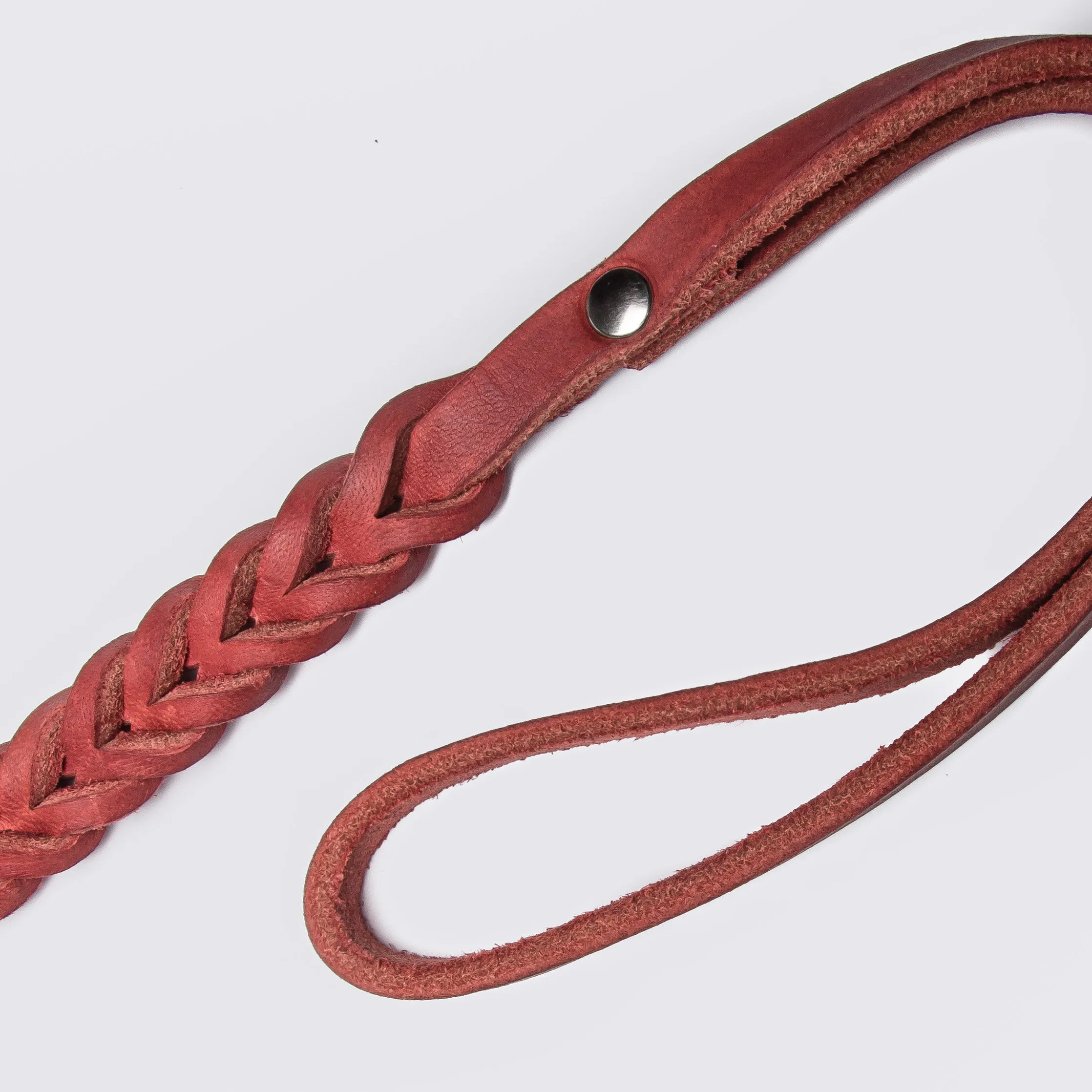 Cloud7: Central Park Leather Dog Leash, Merlot