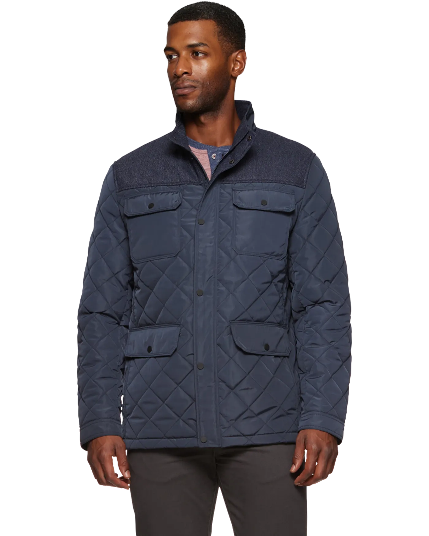 COLBY MIXED MEDIA QUILTED JACKET