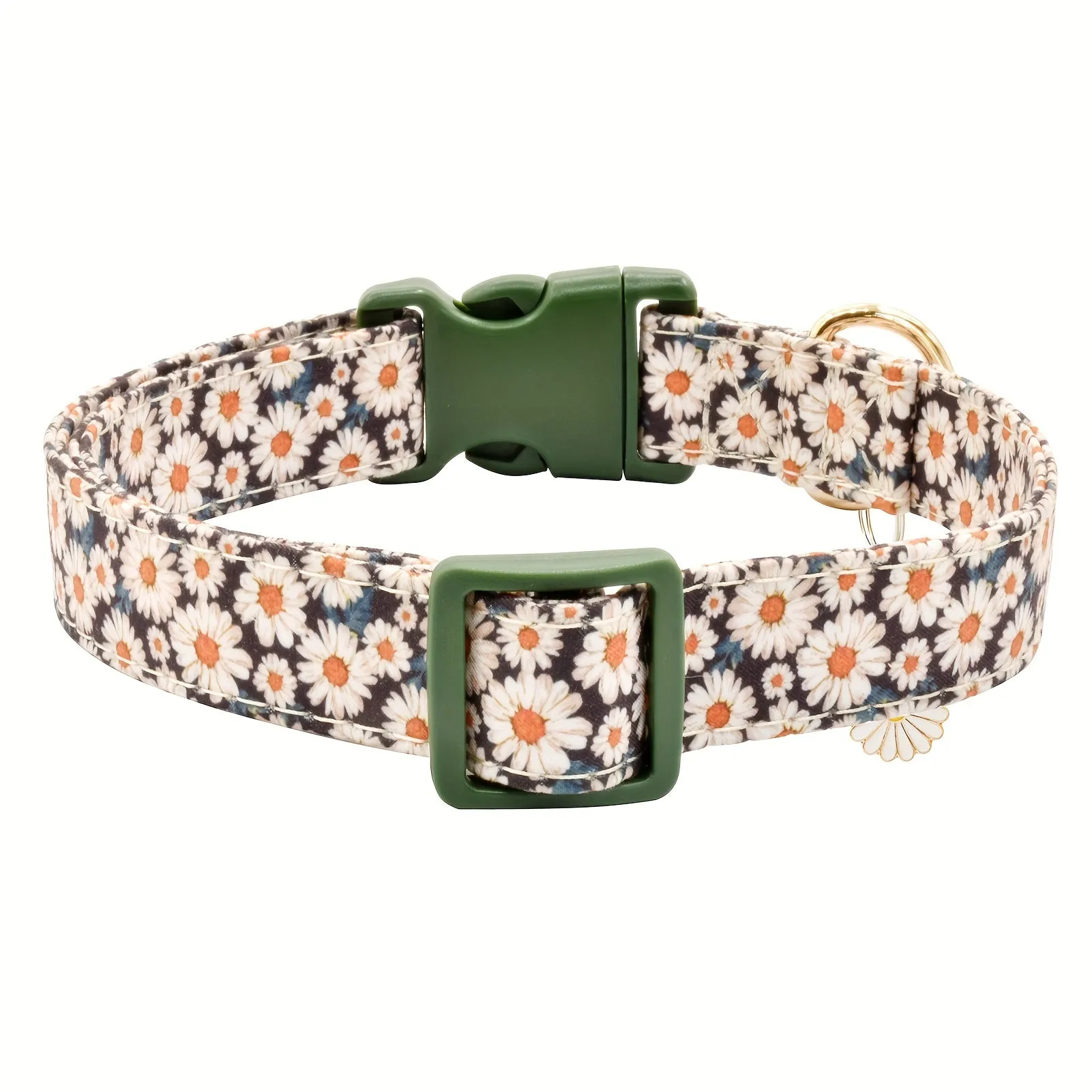 Daisy Patterned Dog Collar Cute Soft and Adjustable