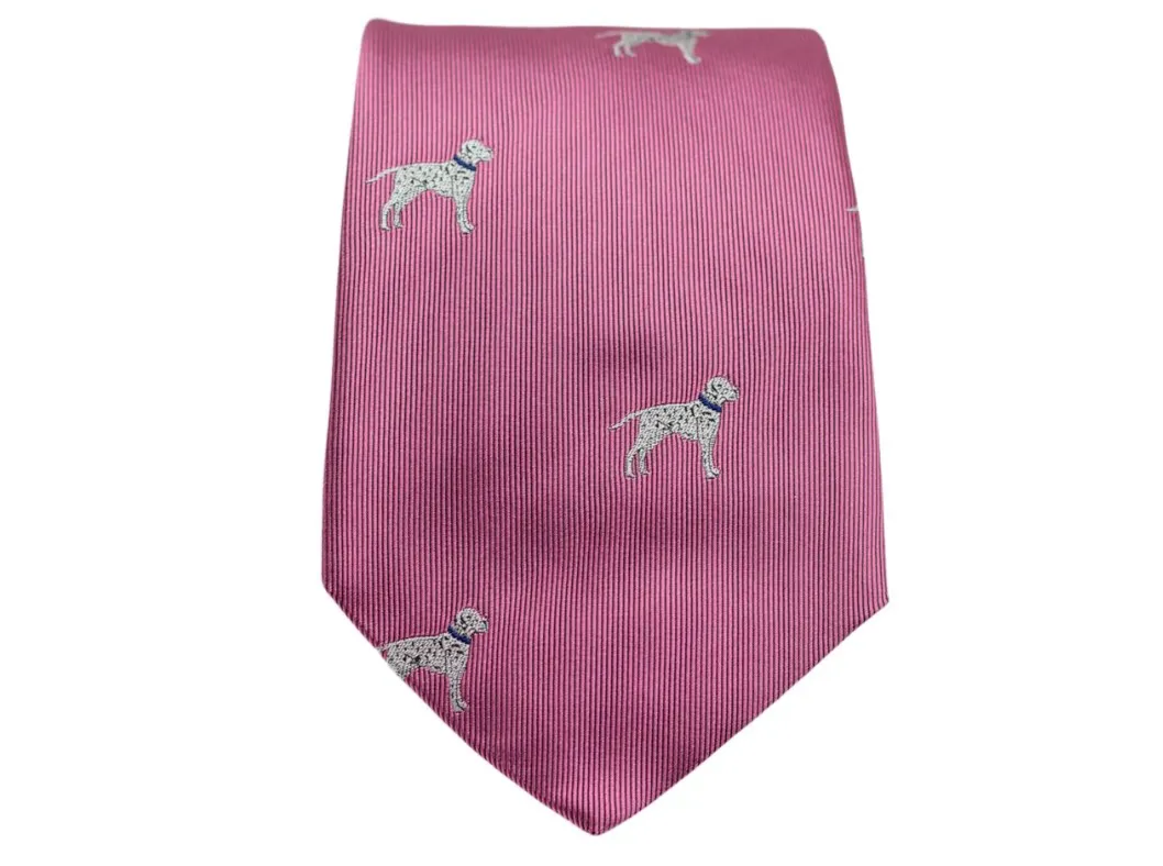 Dalmatian Dog Necktie- Pink