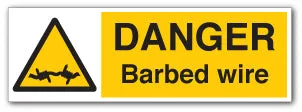 DANGER Barbed wire