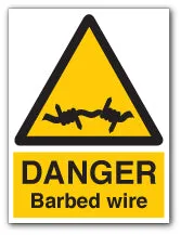 DANGER Barbed wire