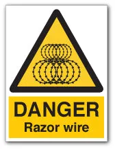 DANGER Razor wire