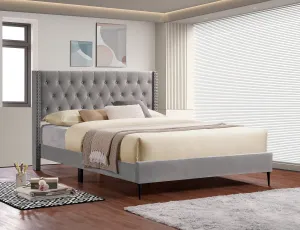 Diamond Wing Platform Bed (Grey)