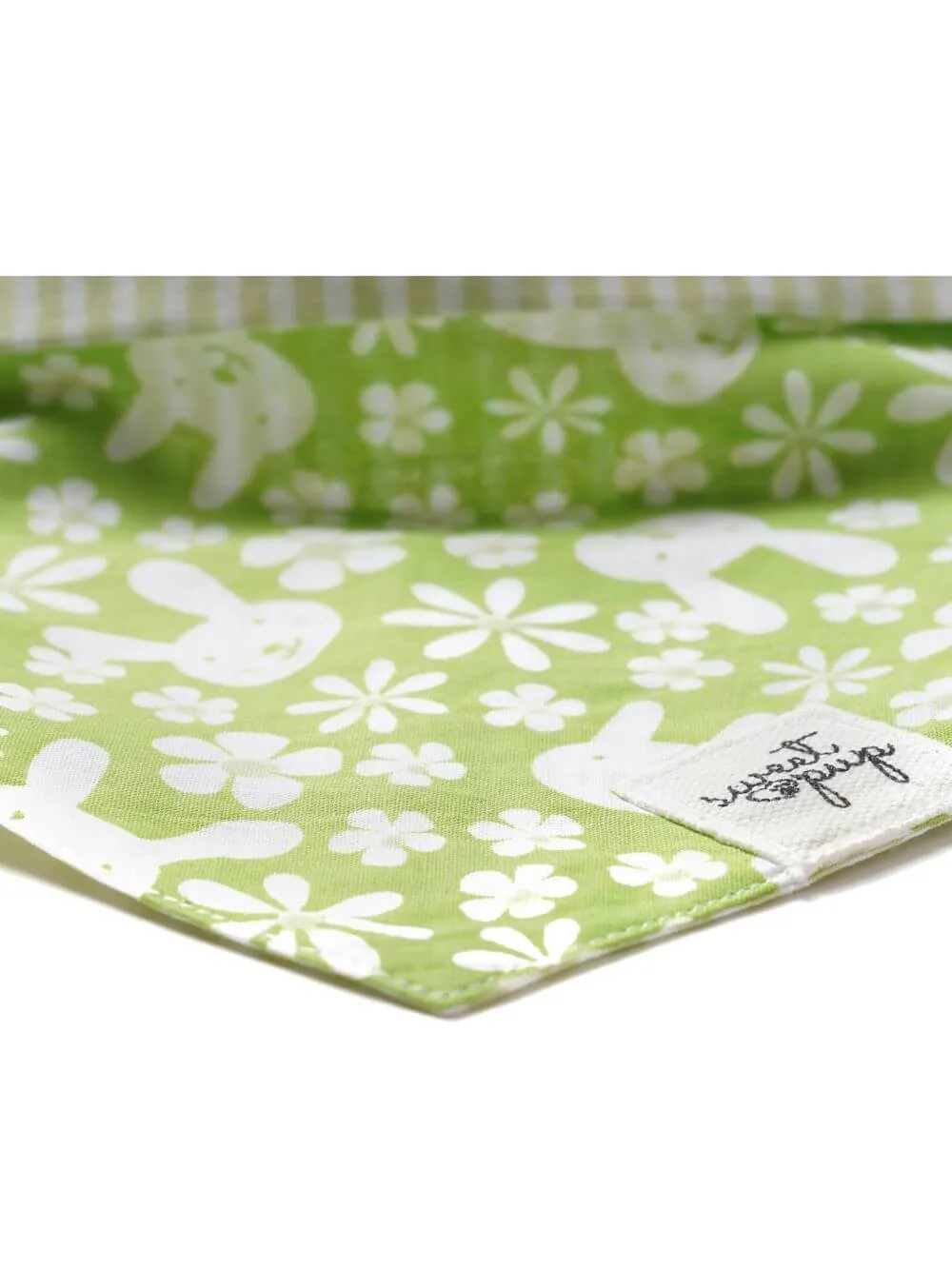 Dog Bandana - Skippy Spring Rabbit & Stripe Reversible