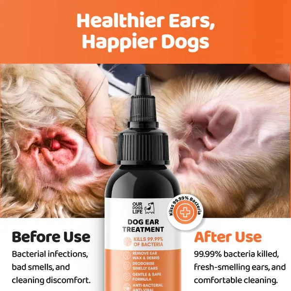 DOGSLIFE Dog Ear Infection Treatment Drops - 100ml