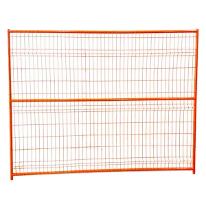 DuraDrive 6 ft. x 8 ft. DuraFence Orange Metal Temporary Fence (Fence Only)