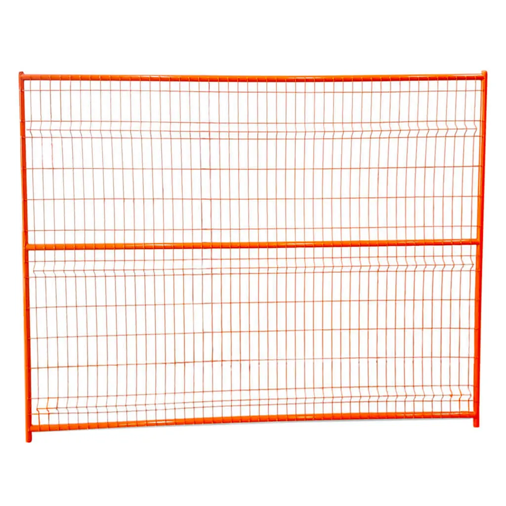 DuraDrive 6 ft. x 8 ft. DuraFence Orange Metal Temporary Fence (Fence Only)