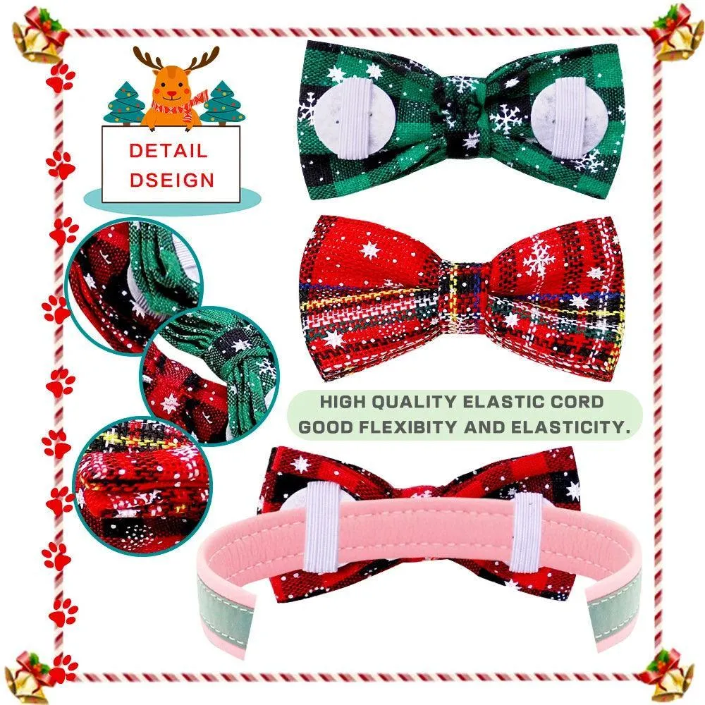 Festive Bowtie Set for Small Dogs - Stylish Holiday Accessory for Cheerful Celebrations