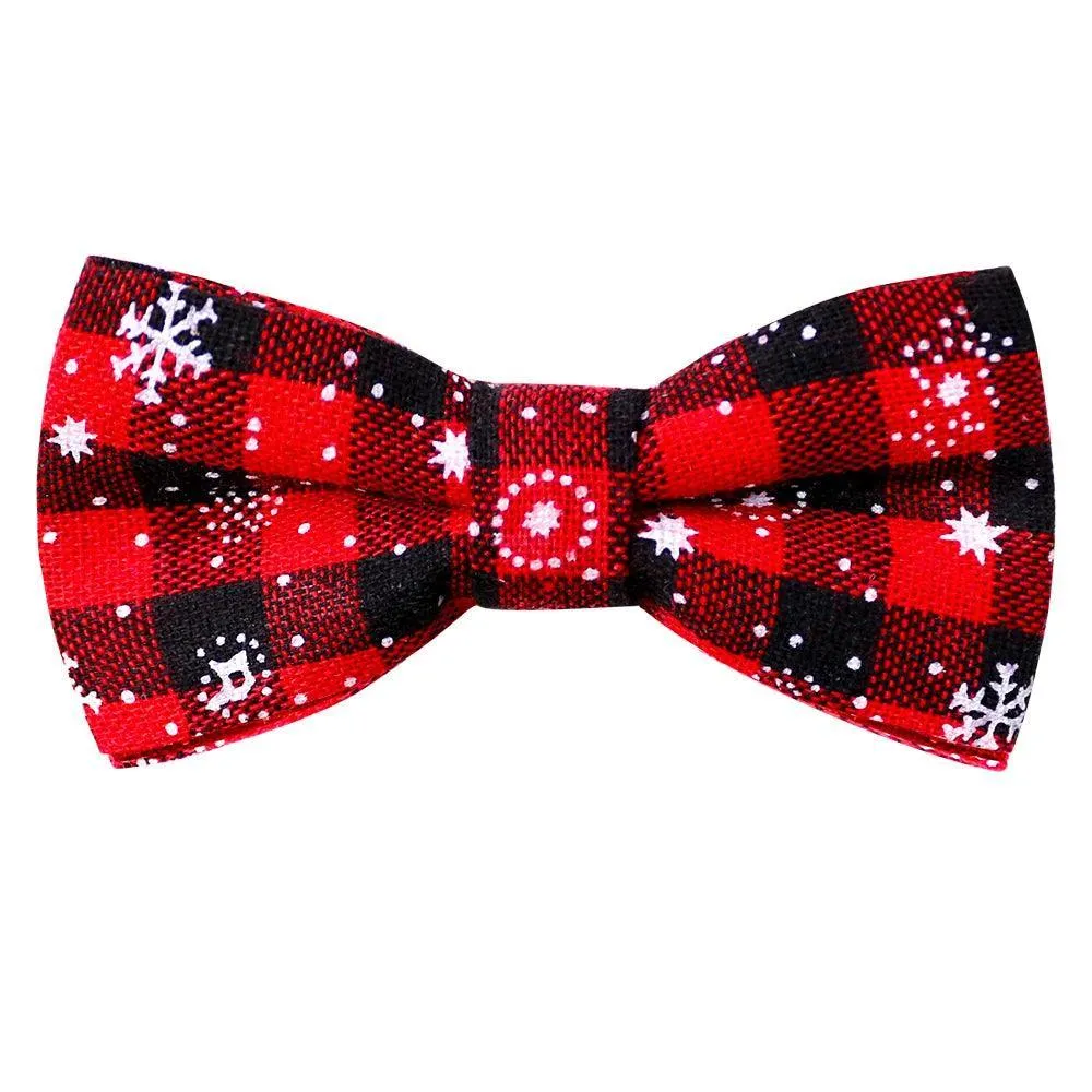 Festive Bowtie Set for Small Dogs - Stylish Holiday Accessory for Cheerful Celebrations