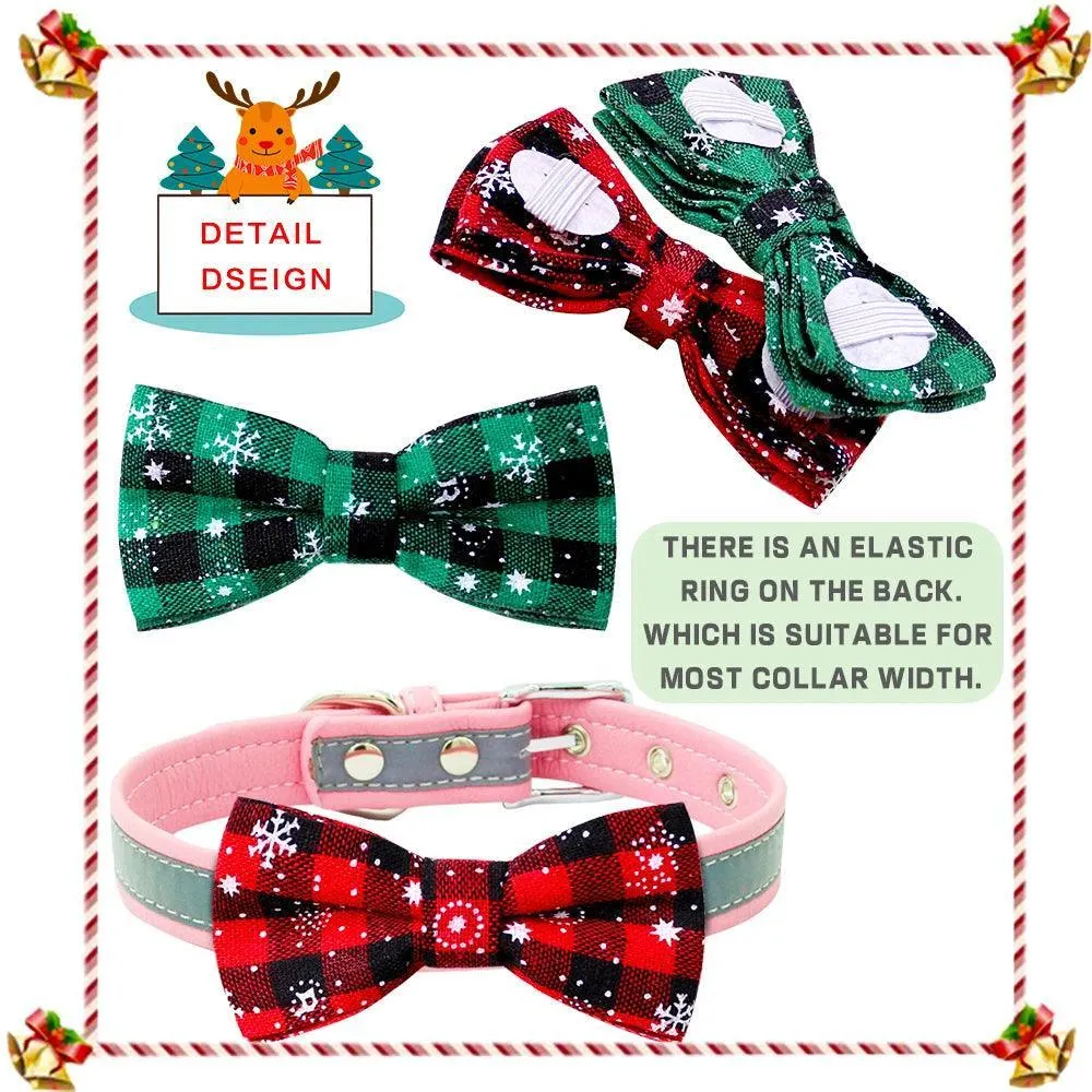 Festive Bowtie Set for Small Dogs - Stylish Holiday Accessory for Cheerful Celebrations