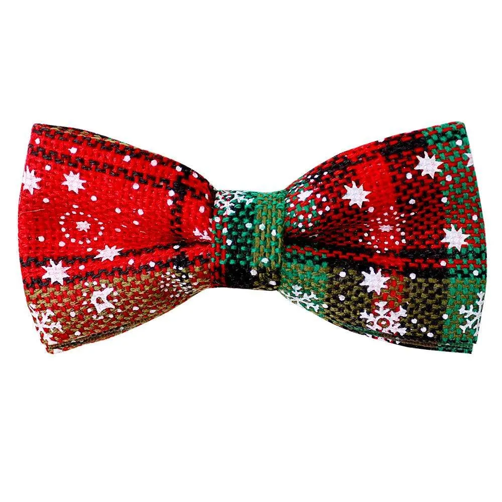 Festive Bowtie Set for Small Dogs - Stylish Holiday Accessory for Cheerful Celebrations