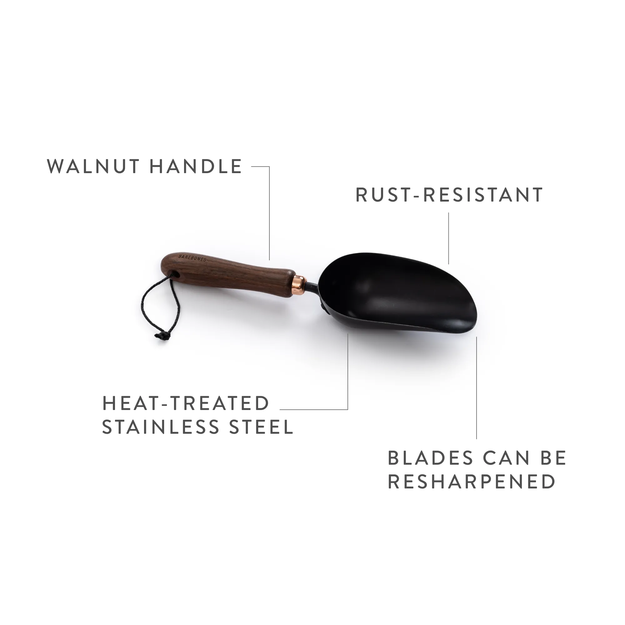 Garden Scoop: Walnut/Black