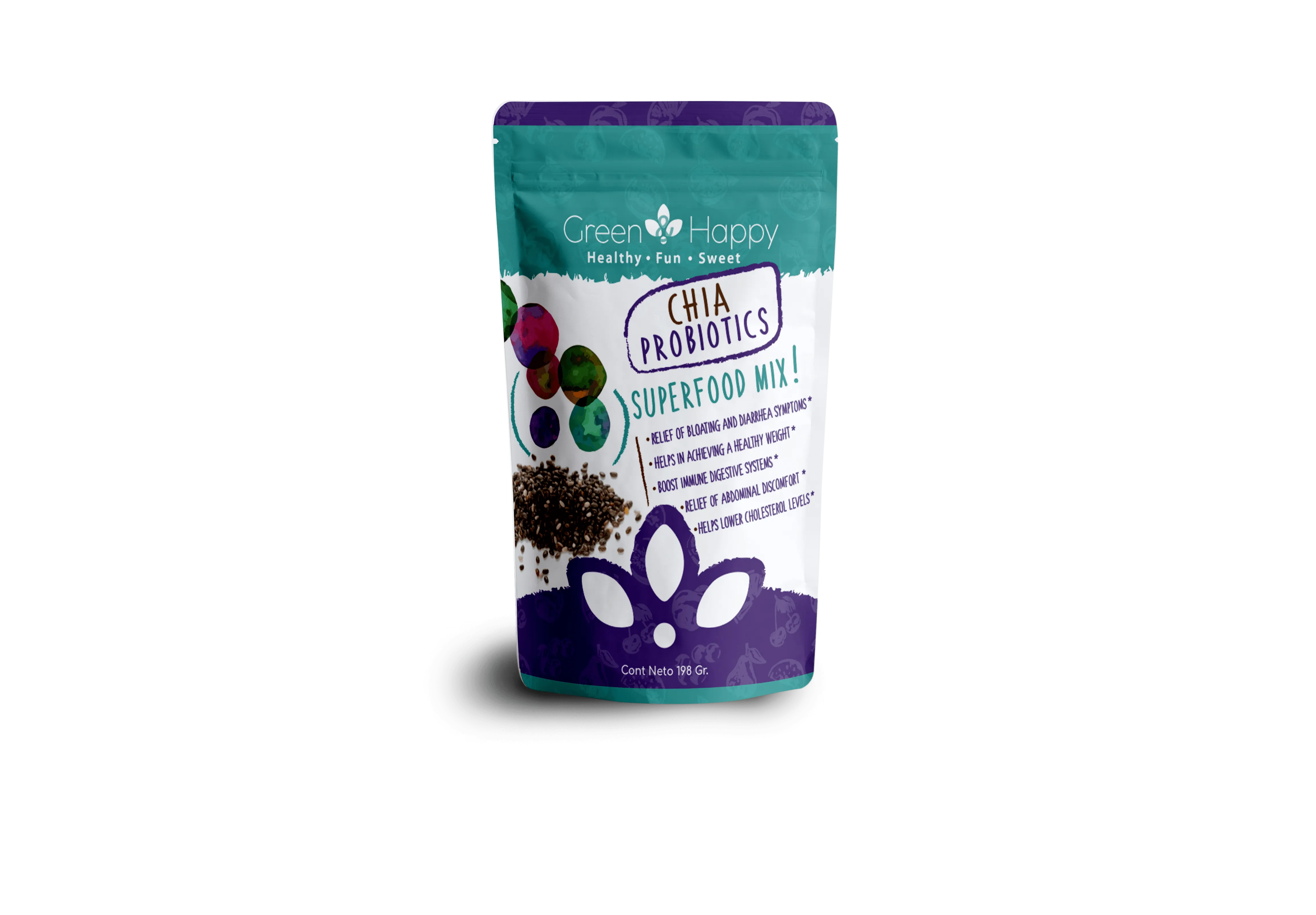 Green & Happy Chia Probiotic Smoothie 198gr