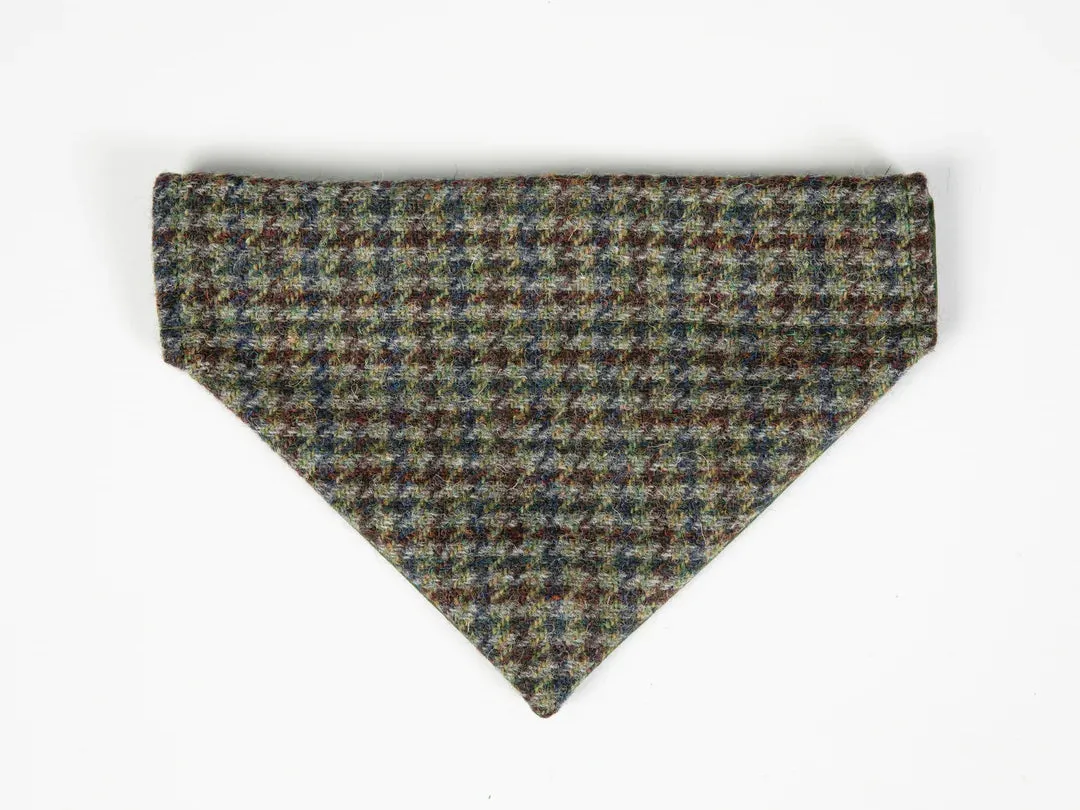 Harris Tweed Autumn Houndstooth Check Luxury Dog Collar