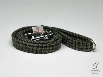 Harris Tweed Autumn Houndstooth Check Luxury Dog Collar