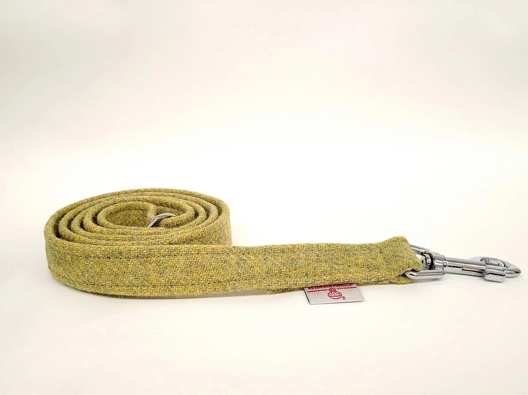 Harris Tweed Pear Green Dog Collar