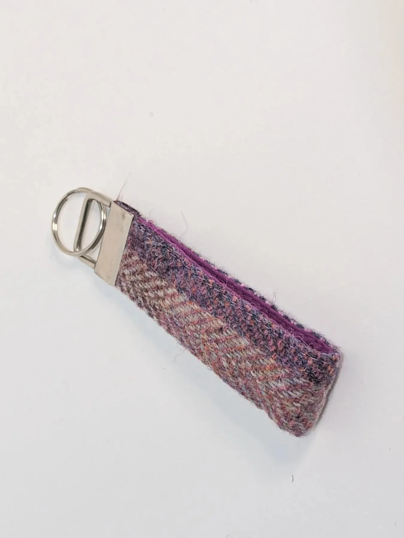 Harris Tweed Pretty Pink Block Herringbone Dog Collar