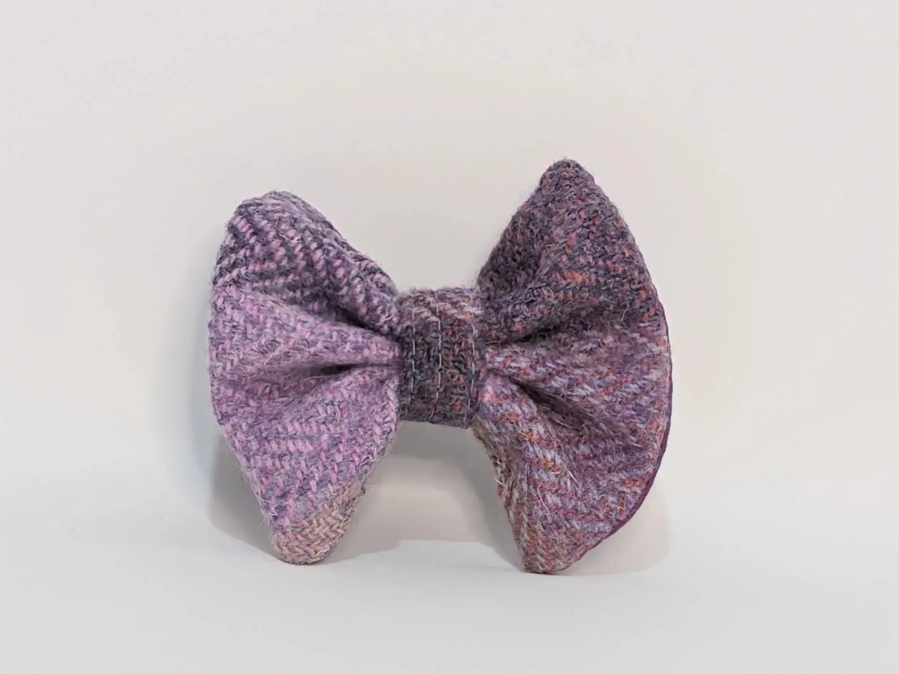 Harris Tweed Pretty Pink Block Herringbone Dog Collar