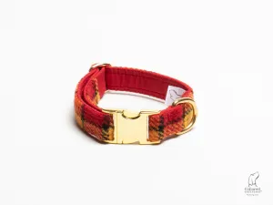 Harris Tweed Sunset Check Dog Collar