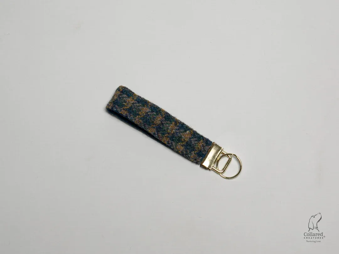 Harris Tweed Yellow & Blue Small Check Dog Collar