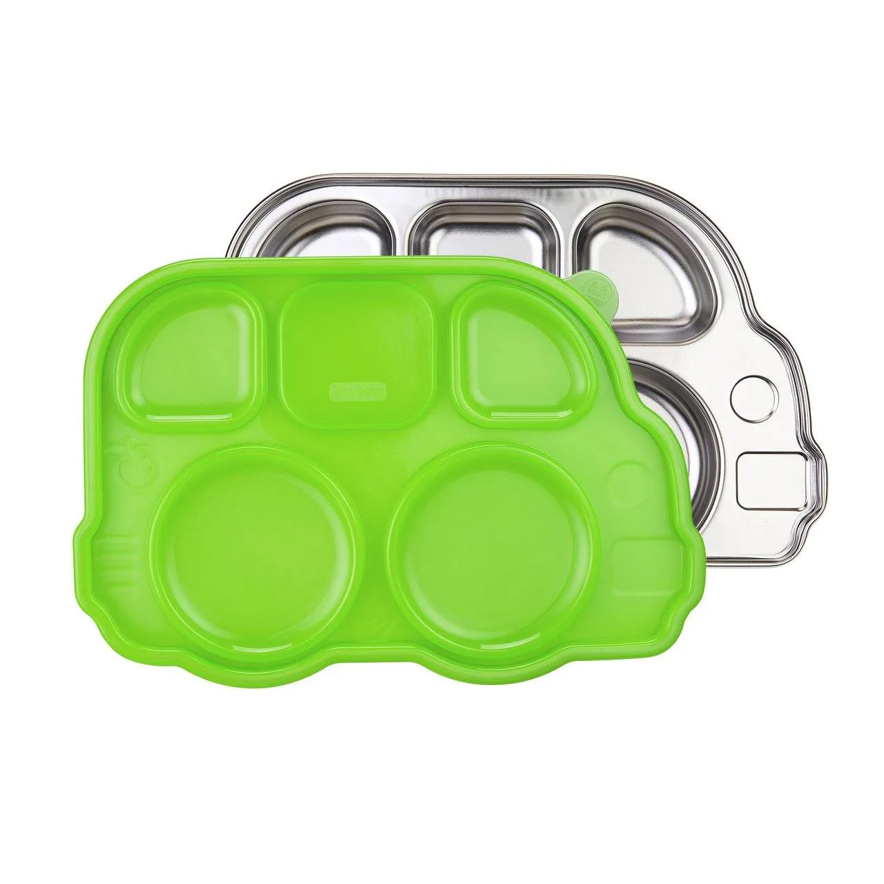 Innobaby Din Din SMART Stainless Steel Divided BPA Free Plate With Sectional Lid