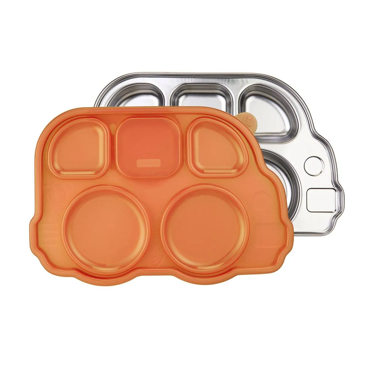 Innobaby Din Din SMART Stainless Steel Divided BPA Free Plate With Sectional Lid