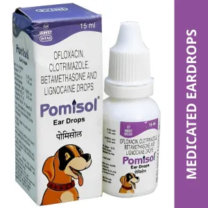 Intas Pomisol Ear Drops for Dogs & Cats (15ml)