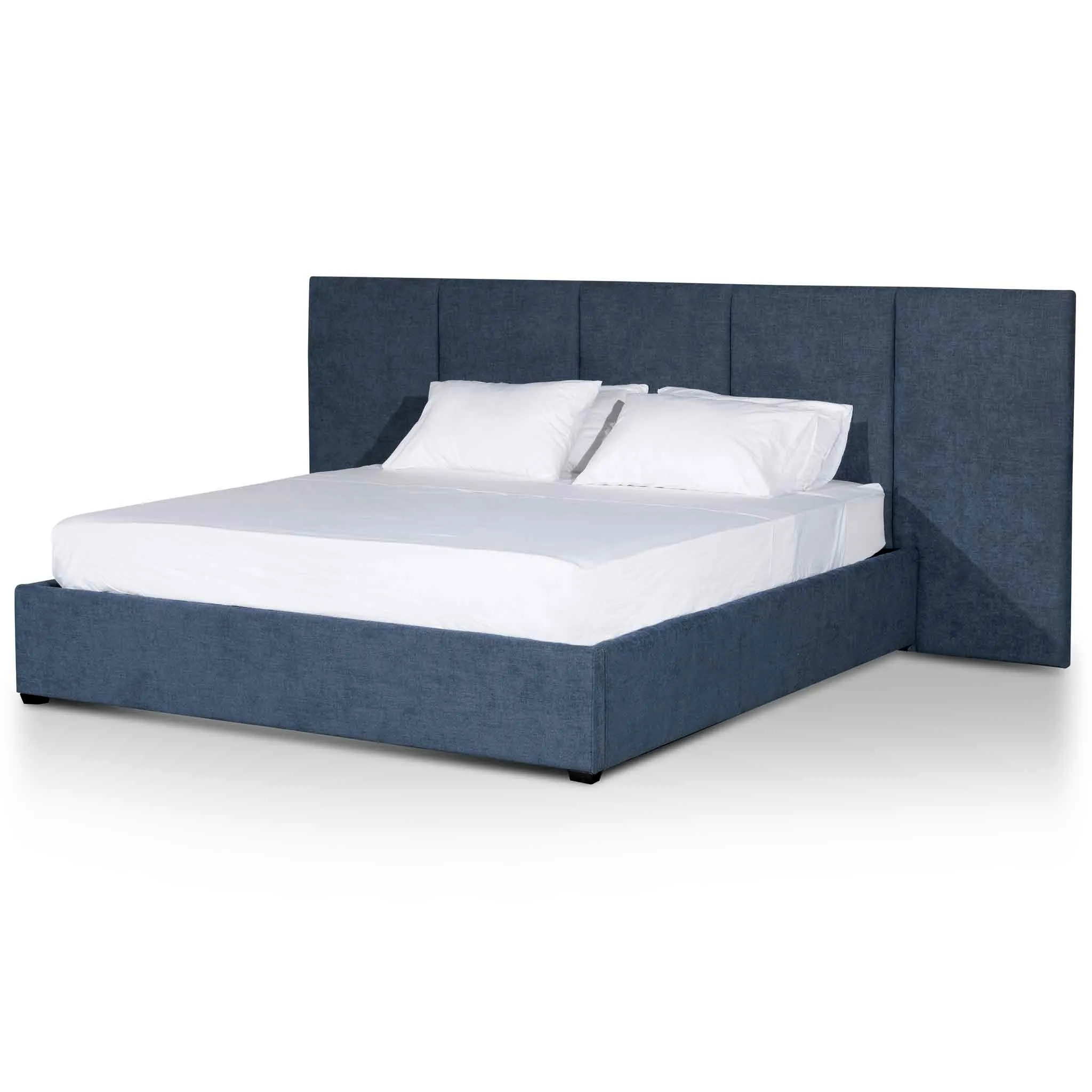 King Bed Frame - Navy Blue