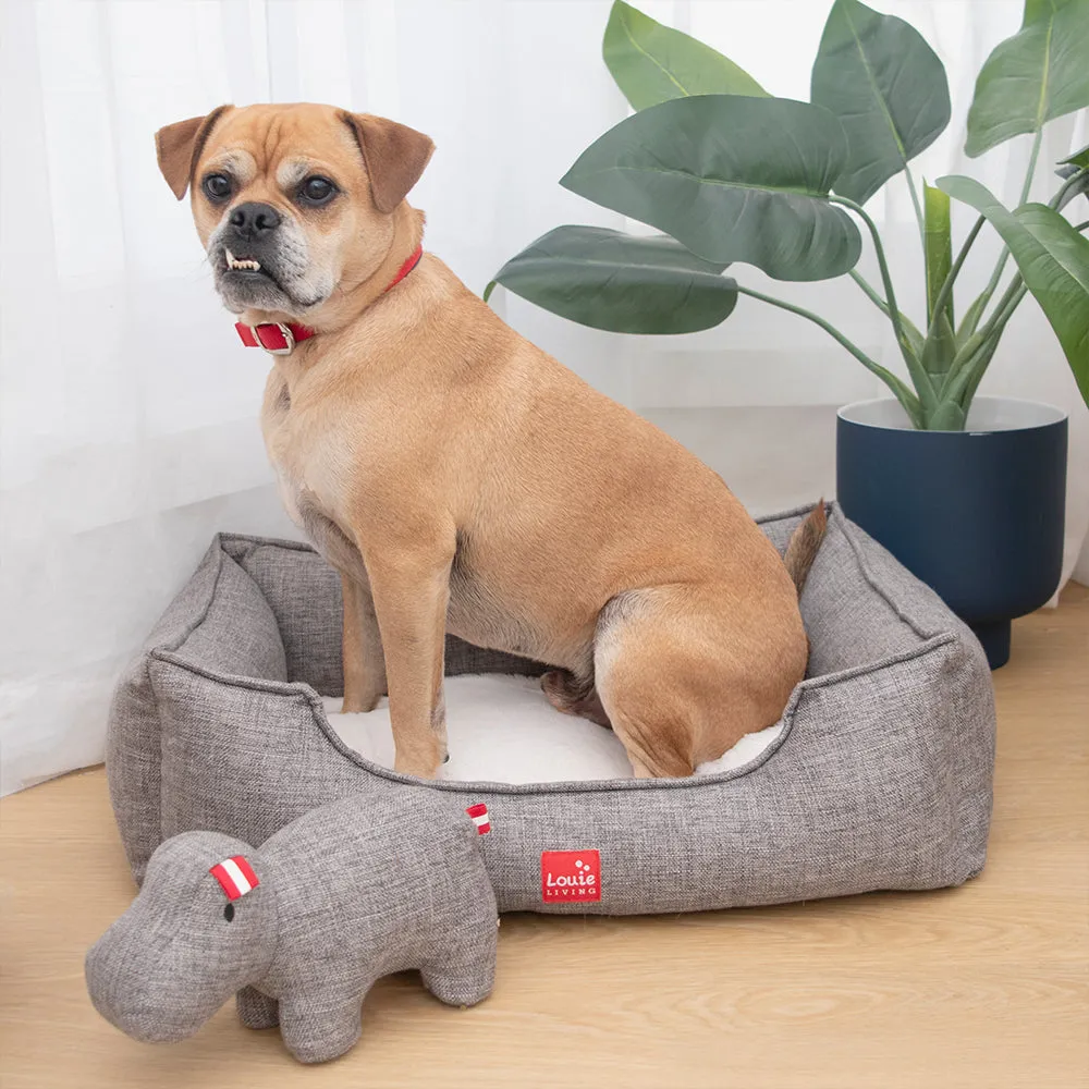 Louie Living | Rectangle Lounger Pet Bed - Grey