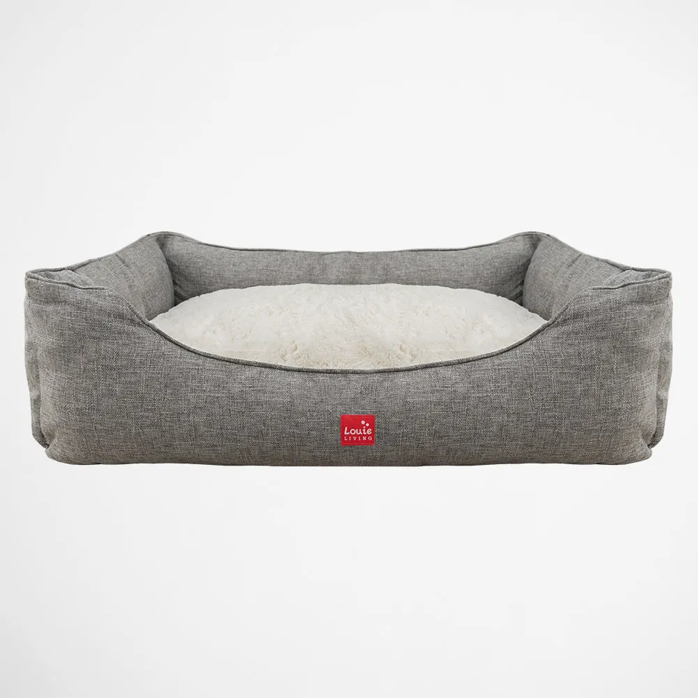 Louie Living | Rectangle Lounger Pet Bed - Grey