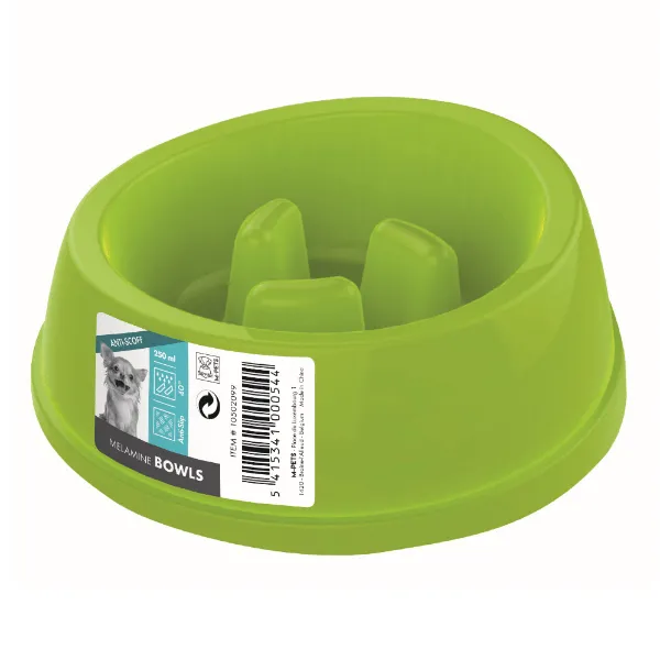 M-PETS Melamine Slow Feed Bowl