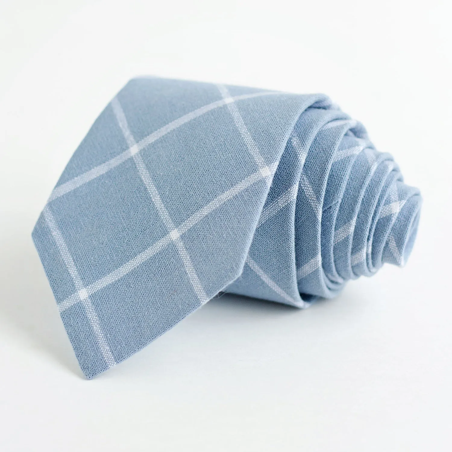 Men's Pre-Tied Bow Tie / Chambray Window Pane