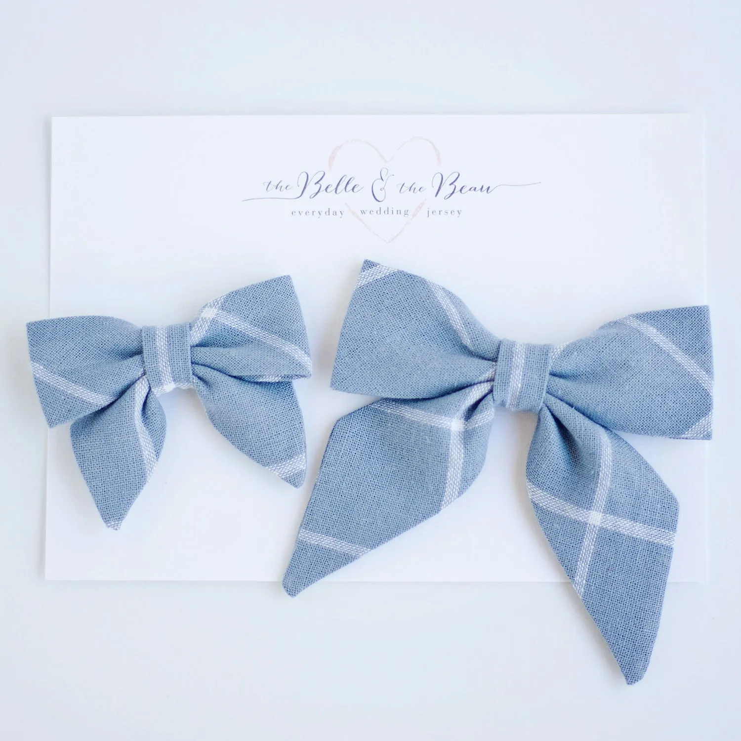 Men's Pre-Tied Bow Tie / Chambray Window Pane