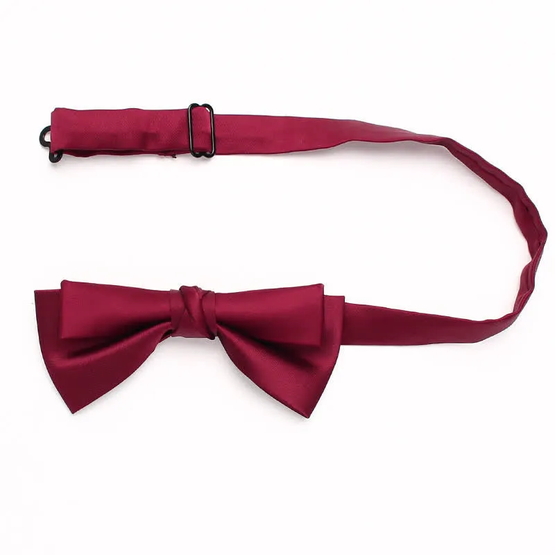 Men's Stylish Solid Color Unique Double Layered Bow Tie