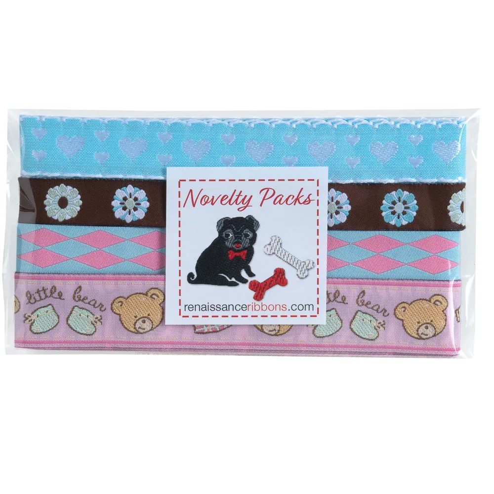 Mini Ribbon Pack - Bears on Pink