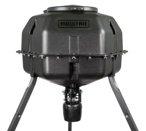 Moultrie MFG-15012 Deer Feeder, Battery, 325 lb Hopper, 6 Feed Times, Polymer