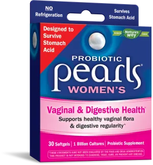 Nature's Way Probiotic Pearls Women's for Vaginal & Digestive Health, 30 Softgels