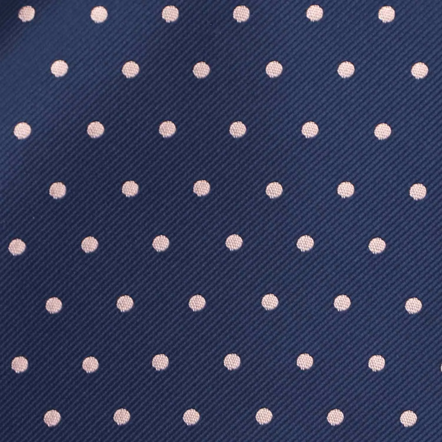 Navy Blue and Blush Pink Polka Dot Bow Tie