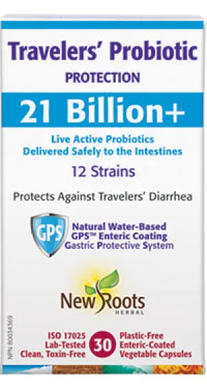 New Roots Travelers’ Probiotic 21 Billion 