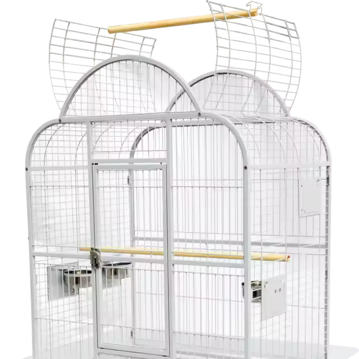 PARROT CAGE - ANTIQUE WHITE