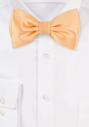 Peach Apricot Solid Bowtie