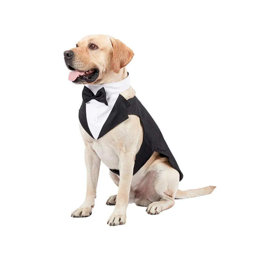 Pet Wedding Suit Dress with Bowtie