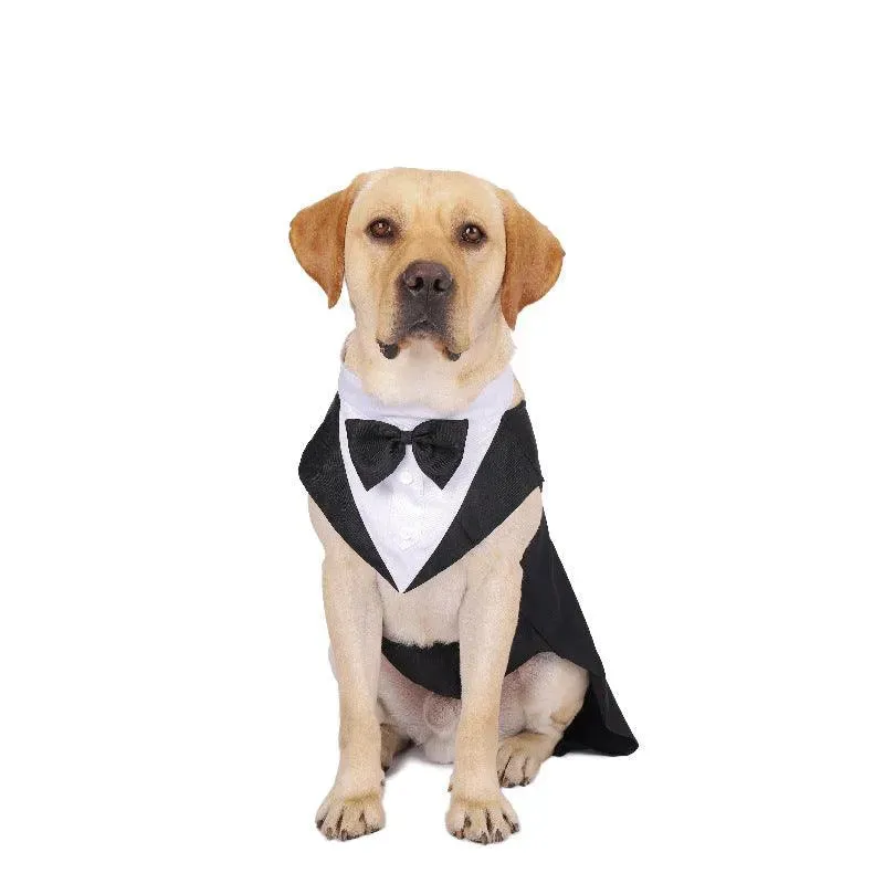 Pet Wedding Suit Dress with Bowtie